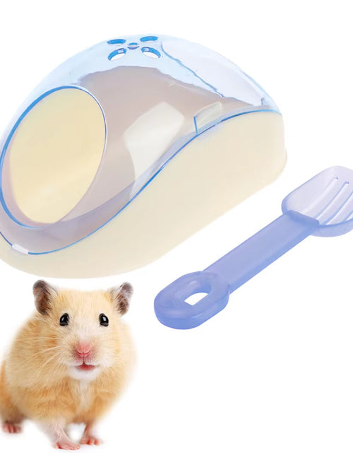 Load image into Gallery viewer, Cute Hamster Bathroom Creative Hamster Sand Bathroom Sand Bath Container with Shovel Pet Cleaning Supplies
