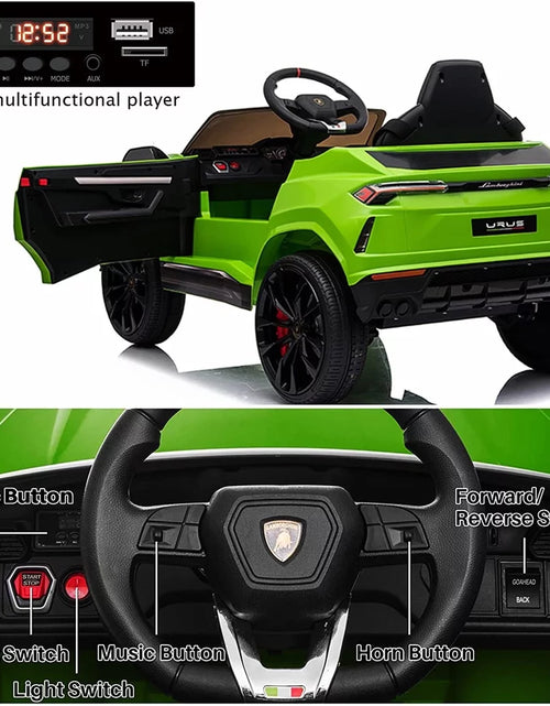 Load image into Gallery viewer, Lamborghini Urus 12V Electric Powered Ride on Car Toys for Girls Boys, Yellow Kids Electric Vehicles Ride on Toys with Remote Control, Foot Pedal, MP3 Player and LED Headlights, CL61
