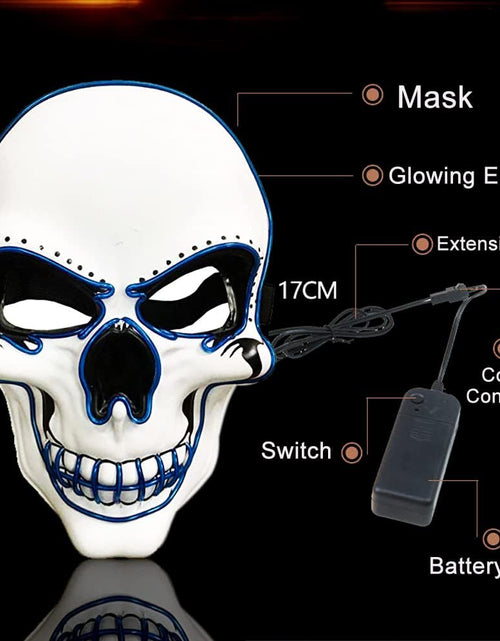 Load image into Gallery viewer, Halloween Mask LED Light up Costumes Scary Mask for Party Supplies Favor
