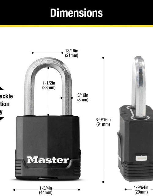 Load image into Gallery viewer, Magnum Heavy Duty Outdoor Padlock with Key, 1 Pack
