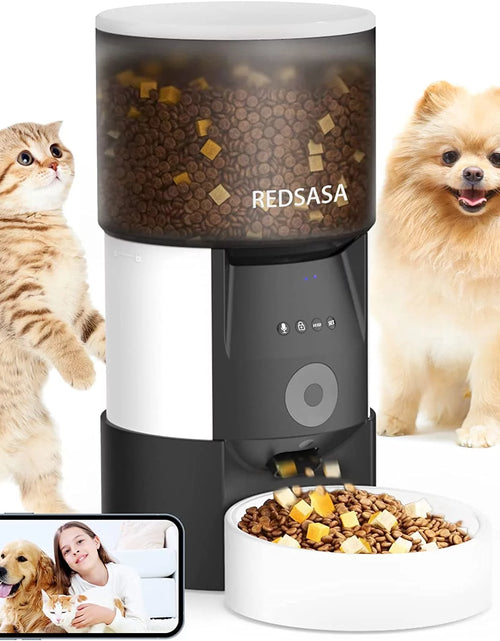 Load image into Gallery viewer, 3L Automatic Pet Feeder with Camera, Automatic Cat/Dog Dispenser with 2-Way Audio, 1080P HD with Night Vision, Wifi
