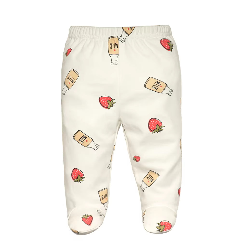 3Pcs/Lot Spring Autumn Footed Baby Pants 100% Cotton Baby Girls Boys Clothes Unisex Casual Bottom PP Pants Newborn Baby Clothing