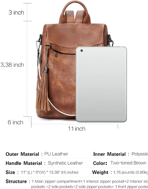 Load image into Gallery viewer, Travel Backpack Purse for Women, PU Leather anti Theft Large, Ladies Shoulder Fashion Bags
