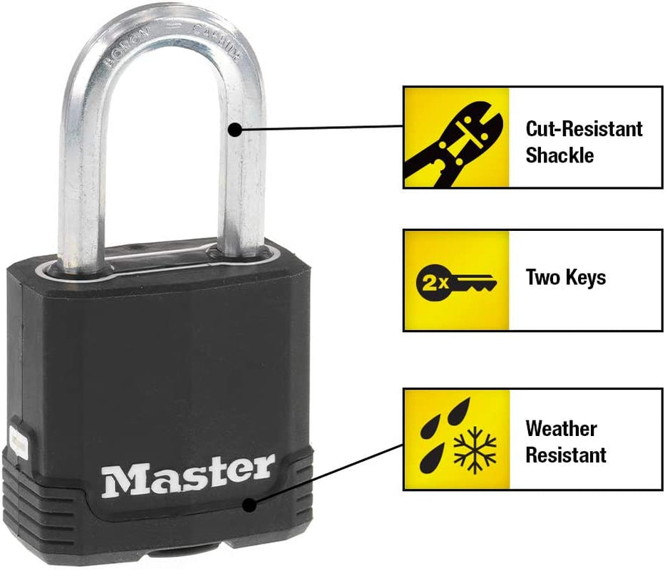 Magnum Heavy Duty Outdoor Padlock with Key, 1 Pack