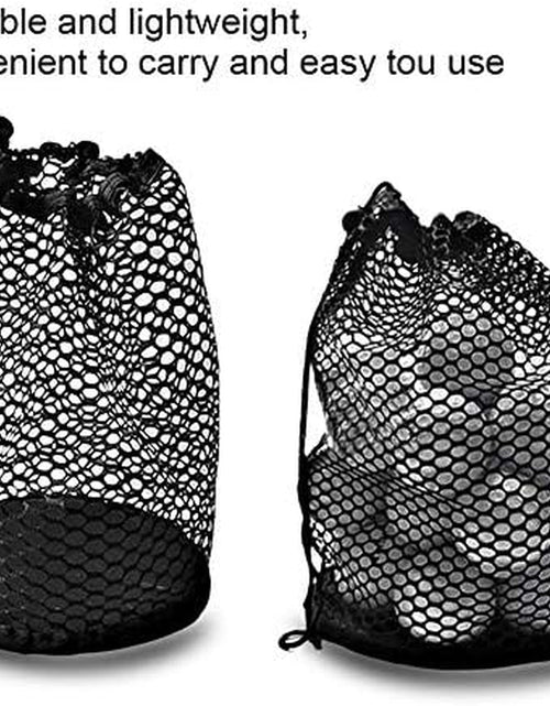 Load image into Gallery viewer, Golf Ball Mesh Bag, Lightweight Nylon Mesh Drawstring Drawstring Pouch Golf Balls Holder Storage Collector(50 Balls Collector)
