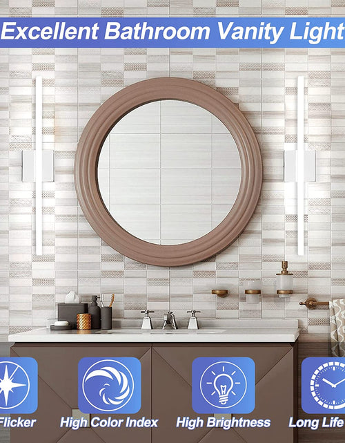 Load image into Gallery viewer, LED Vanity Lights Bar 24 Inch Bathroom Light Fixtures 14W IP44 over Mirror Lighting Indoor Wall Sconces Modern Cool White 6000K for Washroom
