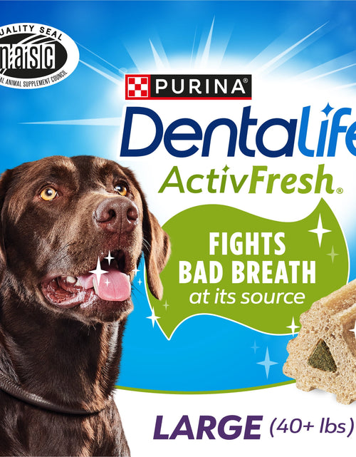 Load image into Gallery viewer, Purina  Activfresh Dog Treats, Chicken Dry Dental Chew for Large Dogs, 24.1 Oz Pouch (21 Pack)
