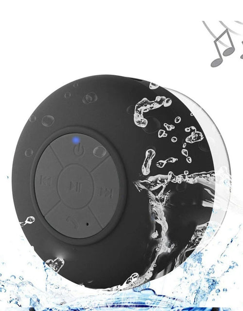 Load image into Gallery viewer, Mini Bluetooth Speaker Shower Subwoofer Waterproof Handsfree Loudspeaker with Suction Cup Mic for Bathroom Pool Beach Car Phone
