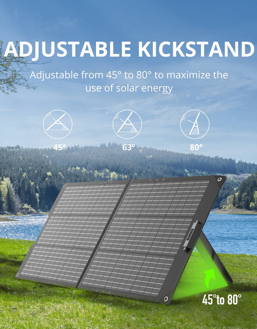 Load image into Gallery viewer, 200W Portable Solar Panel for Power Station, 24V Foldable Solar Charger with Adjustable Kickstand &amp; MC-4 Connector, Waterproof IP67 for Outdoor Camping RV off Grid System
